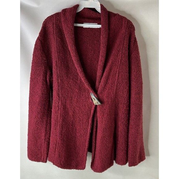 VTG 90s Toggle Button Cardigan Sweater USA Lagenlook Artsy - Picture 1 of 8